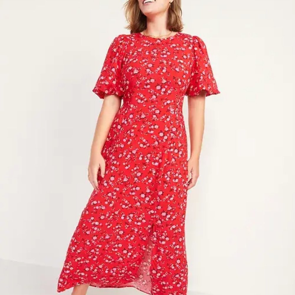 Old Navy Cut Out Back Midi Dress Petite